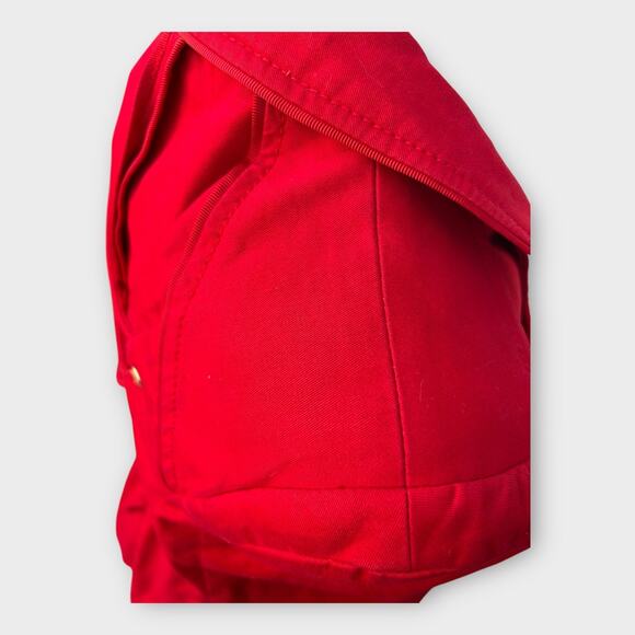 Elevenses Pansy Red Corset Back Lace Up Pleated Belted Trench Coat Women's sz 12 - Picture 8 of 15